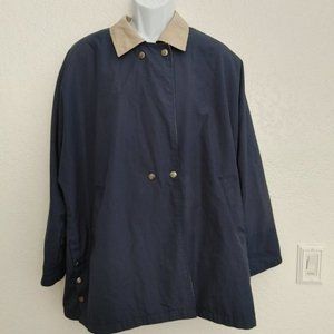 Vintage Charles Klein Men's Navy Rain Jacket (12)